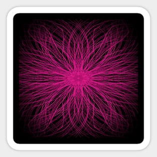 Abstract Pink Flower Sticker